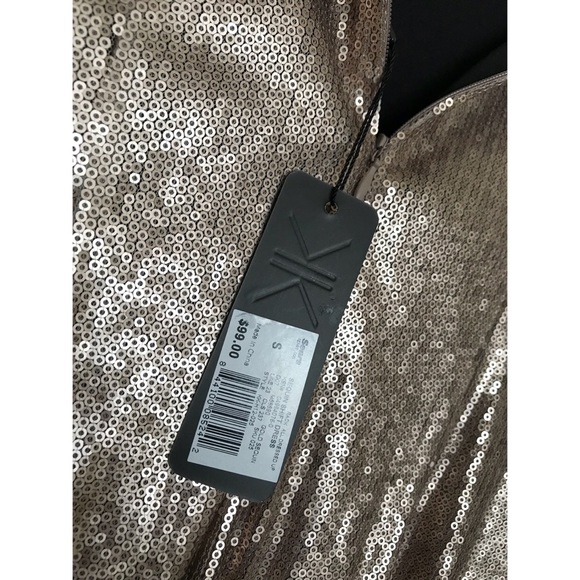 S O L D | Gold Sequin Mini Dress - Picture 5 of 6